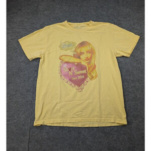 Sabrina Carpenter Short N Sweet Tour Shirt Womens Large Yellow 2024 Tour Merch